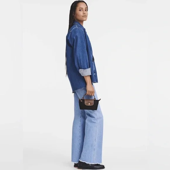 AUTHENTIC Longchamp le pliage original pouch with handle - Picture 2 of 10